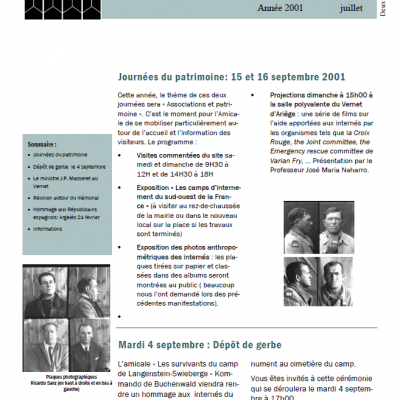 Bulletin juillet 2001