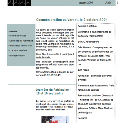 Bulletin août 2004