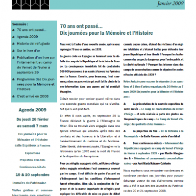 Bulletin janvier 2009